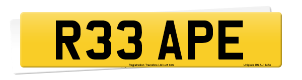 Registration number R33 APE